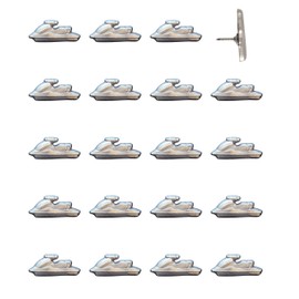 Jet Ski Push Pins - Silver Jet Ski Map Pins for Cork Boards, Maps, or Lapel Use - Designed in USA - Set of 20