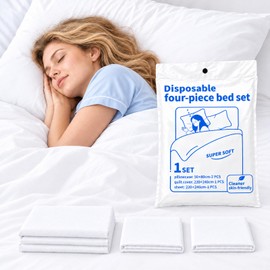 Disposable Bedding Set Queen Size, Single Pack for Hotel Travel