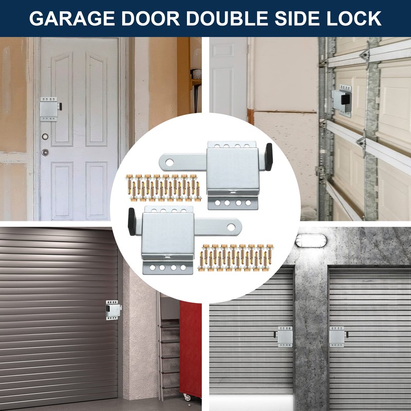 4 Pack Garage Door Side Lock with Self Tapping Screws,