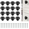 16 Pack Black Door Knobs, Drawer Knobs, Cupboard Door Knobs