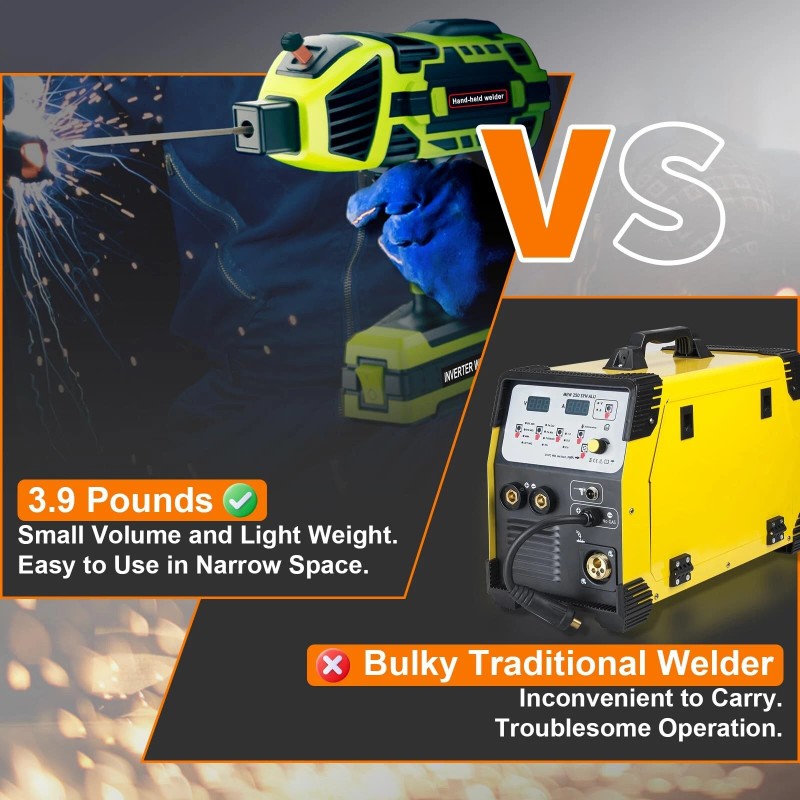 YesRight Handheld 110V 120Amp ARC Welder with Digital Display IGBT