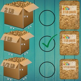 Mood Lab Crinkle Cut Paper Shred Filler - 1 LB Brown - Shredded Cut Paper for Basket Filling and Gift Box Kraft Wrapping Paper