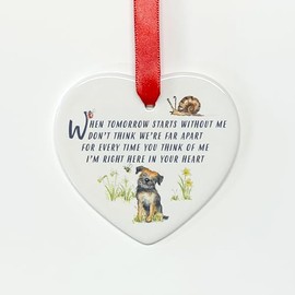 Image Industry Border Terrier Memorial Ceramic Heart Keepsake Gift