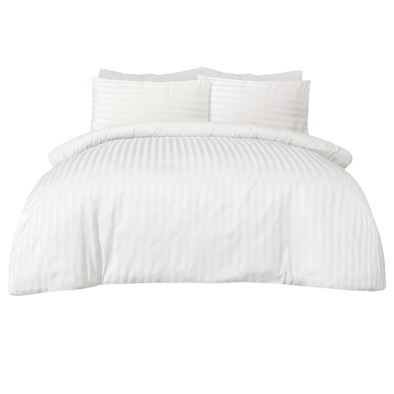 Sleepdown Soft Hotel Quality 225 THREAD COUNT POLYCOTTON Satin Stripe