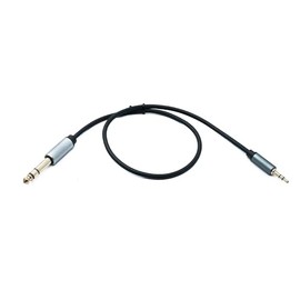 System-S Audio Jack Cable 50 cm 6.35 mm 2-Pin Male to 3.5 mm 3-Pin Male AUX Adapter