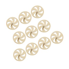 TEHAUX 10pcs DIY Unfinished Wooden Gyroscope Tops for Creative Painting Plaything for Hand Eye Coordination and Motor Skills Development Craft Activity