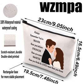 WZMPA Movie Fans Cosmetic Bag Movie Inspired Gift You Are Braver Stronger Smarter Than You Think Makeup Zipper Pouch Bag For Women Girls (Always B&E)