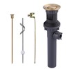 Bathroom Sink Drain with Lift Rod, Brushed Gold Sink Drain