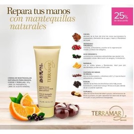 TERRAMAR Crema de Manos de Mantequillas Naturales (3 piezas) 7 mantequillas 100% naturales, Hidrata piel seca, Para manos, codos y rodillas, Sin sensación grasosa