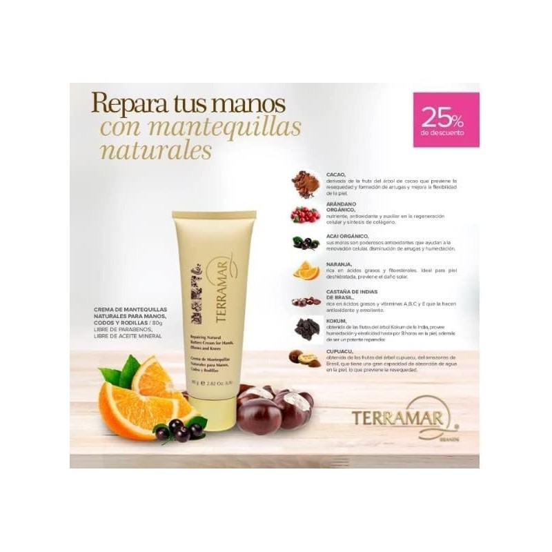 TERRAMAR Crema de Manos de Mantequillas Naturales (3 piezas) 7
