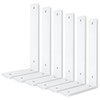 White Floating Shelf Bracket 8 Inch, 6 Pack Heavy Duty
