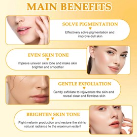 Nicgou Lemon Turmeric Kojic Soap, Turmeric Soap Bar for Face ＆ Body, Natural turmeric Handmade Soap for All Skin Types (4pcs)