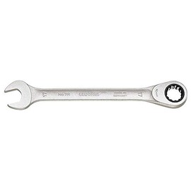 GEDORE Combination Spanner with Ring Ratchet, SW 24 mm, Flat, 12-Point, UD Profile, Spanner, 7 R 24