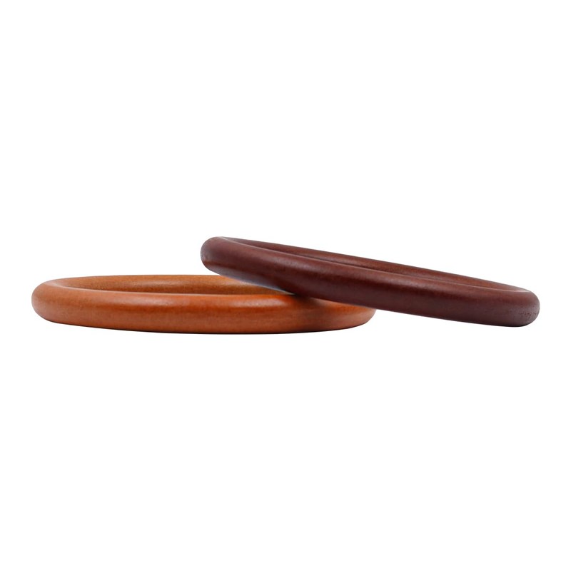 VOANZO 4PCS 2 Colors Wooden Round Shape Purse Handle Bag