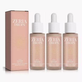 Unbranded 3X Zeria Drops Sunless Tanning Drops Natural Boost Melanin Enhancing Skin Tone - 3PCS