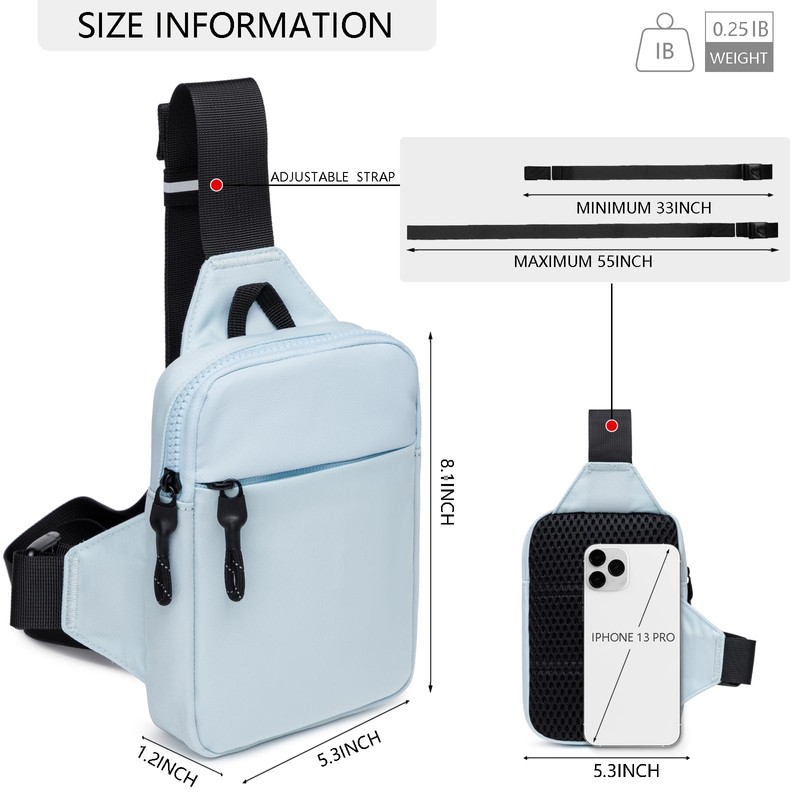 higouta Mini Sling Bag for Men Women, Waterproof Utility Crossbody