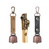 Leocfy Bear Bell Whistle Set, Outdoor Metal Bell Pendant, Survival