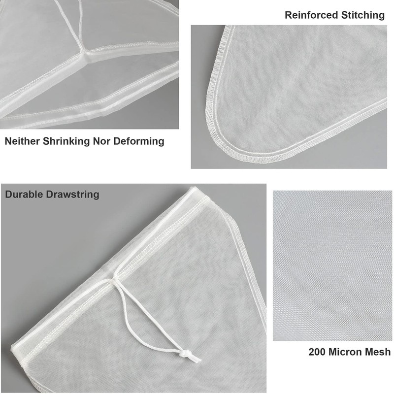 Yoassi Nut Milk Bag Pack of 2 V-shape Cheesecloth Straining