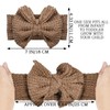 Esumun Baby Girls Waffle Knitting Hair Bow Headwrap, Wool Knitted