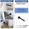 Door Stopper, 6 Inch Long Door Stop, Black Door Stop