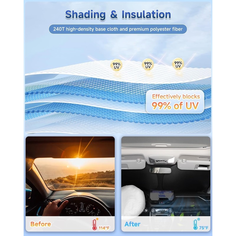 6PCS Window Shades for Ford F150 4-Door (2015-2025) Accessories –