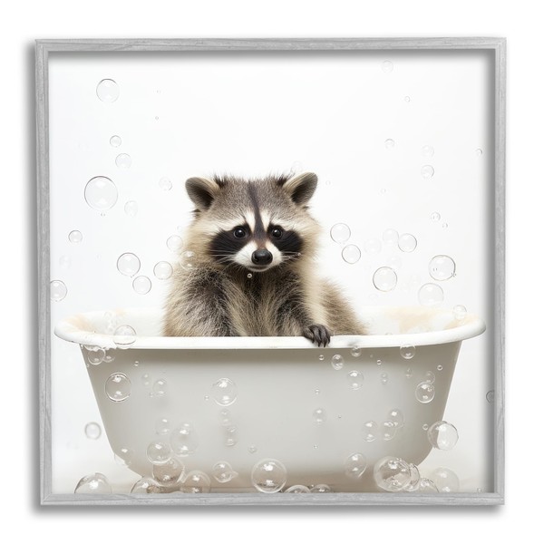 Stupell Industries Raccoon Bubble Bath Framed Giclee Art by Lazar