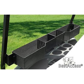 BestAccess Golf Cart Front Inner Dash Storage Basket and Rack Fits Yamaha G29 and Drive 2 Heavy Steel Golf Cart Mesh Basket