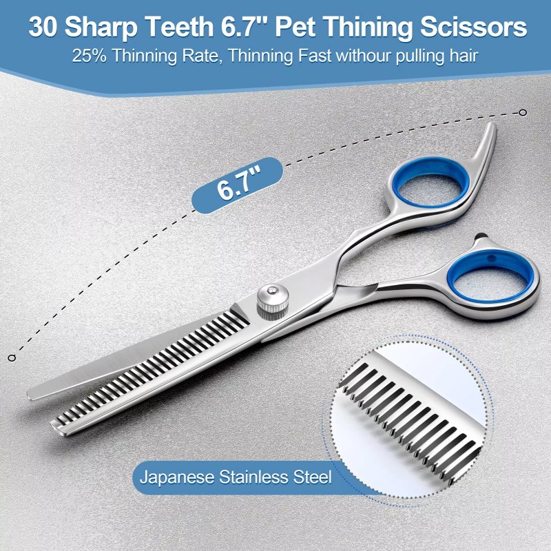 Gimars 6 in 1 Professional Dog Grooming Scissors Set with