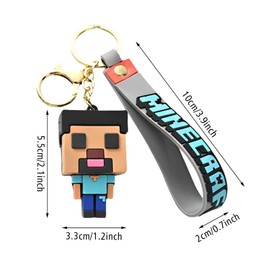 MEBSJY Key Chain, Anime Figures Game Keyring, School Bag Decor, Gamer Gifts, Backpack Pendant, Party Accessories, Gift for Children, for Boys and Girls, khaki