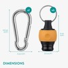 Navaris Ball Grip Bit Holder Set - Carabiner Ring for