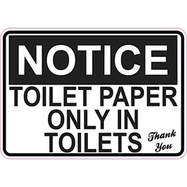 StickerTalk Toilet Paper Only Magnet, 4 inches by 3 inches