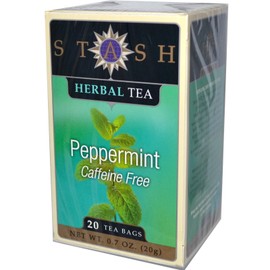 Stash Tea, Premium Peppermint Herbal Tea, Caffeine Free, 20 Tea Bags, 0.7 oz(Pack of 2)