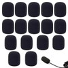 KEQAR 16 Stück Schaumstoff Ersatz-Windschutz für Mikrofon und Headset, Mini-Mikrofon