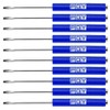 PQY 10Pcs Mini Pocket Screwdriver with Clip Magnetic Slotted Small