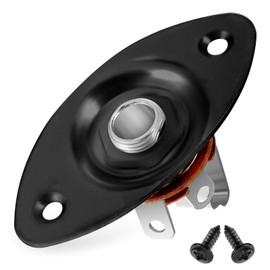 Guitar Input Jack 1/4" Oval Guitar Jack 6.35mm Input Jack for Electric Guitar Output Jack Guitar Jack Plate Output Plug Socket for Mono Electric Guitar