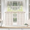 DriftAway Kitchen Curtains Striped Tier Linen Short Windowpane Plaid Cafe