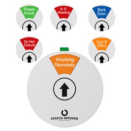 Door Sign 6 Options-Do Not Disturb,Out Of Office,In A Meeting,Please Knock,Back Soon,Working Remotely,Privacy Office Sign for Door 6 Inch