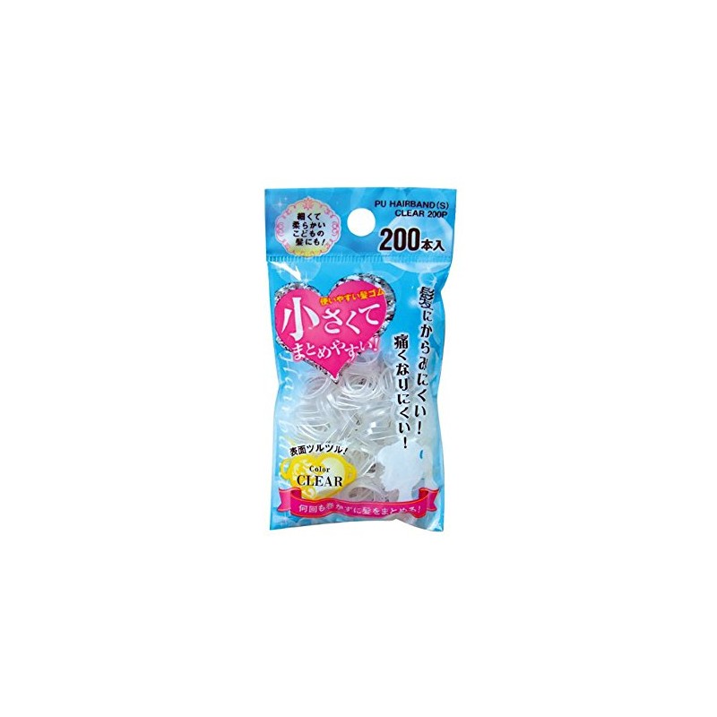 18-950 Small and Easy to Use Hair Elastics, Clear, 200