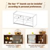 HollyHOME Small Bamboo Wall Mounted Kitchen Pantry Sideboard with 2