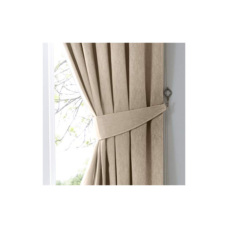 Fusion - Dijon - Pair of Curtain Tiebacks, Natural