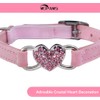 WDPAWS Heart Bling Cat Collar with Safety Belt and Bell