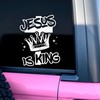 Jesus is King Crown Car Decal Christian Religious Bible Verse