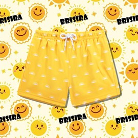 BRISIRA Toddler Boys Swim Trunks Swimsuit Boys Bathing Suit Compression Boxer Brief Liner Anti-Chafe Little Kids Baby 12m-5t
