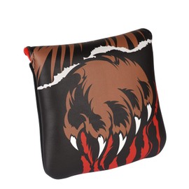 RVRAYS Putter Covers Claw Mark, Mallet Putter Cover PU Leather Printing Strong Magnetic Putter Headcover