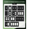 2-Pack Decorator Wall Plate Cover, Black Decorative Switch Plates and