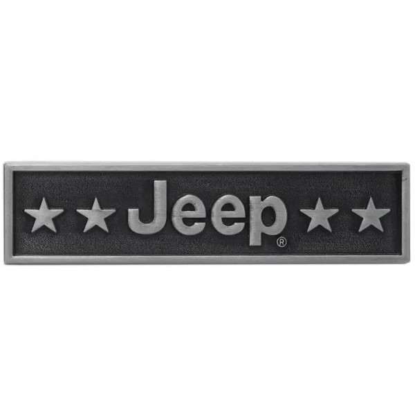 General Motors Official Licensed Jeep with Stars Brushed Nickel 4”