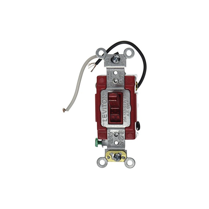 Leviton 20-Amp, 120 Volt, Toggle Pilot Light, Illuminated On, Req.