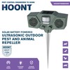 Hoont Solar Powered Motion Activated Ultrasonic with Flashing Strobe Light