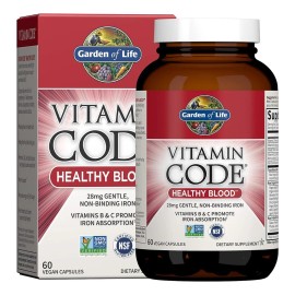Vitamin Code Hierro Sangre Saludable 60 Caps. Garden Of Life Sabor Sin Sabor