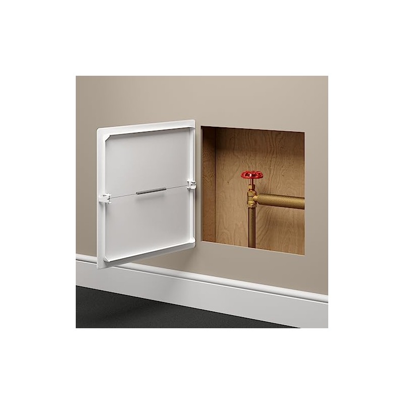 14" x 14" Spring Loaded White Plastic Access Panel